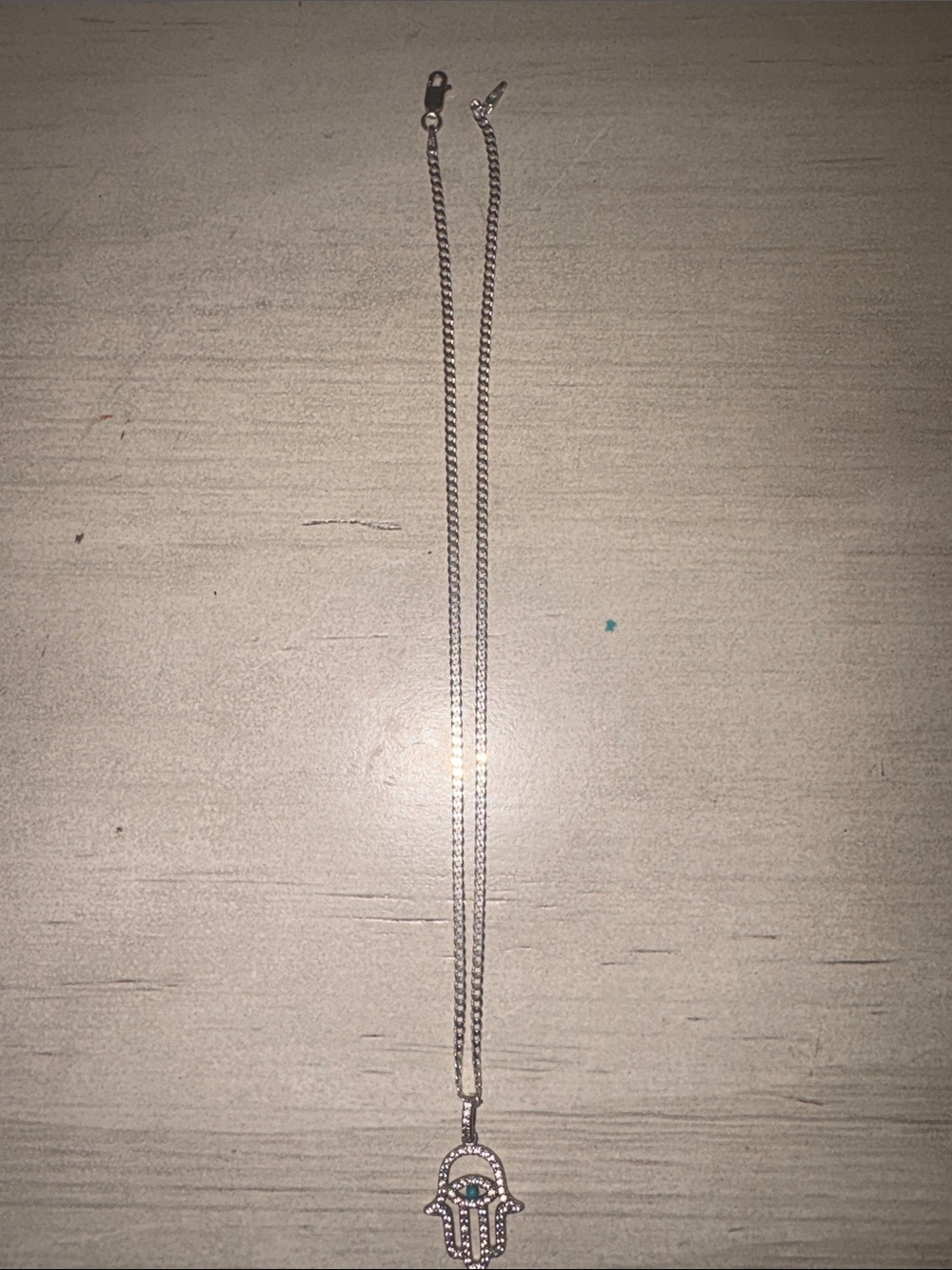 β¨ Silver Hamsa Hand Necklace πͺ¬